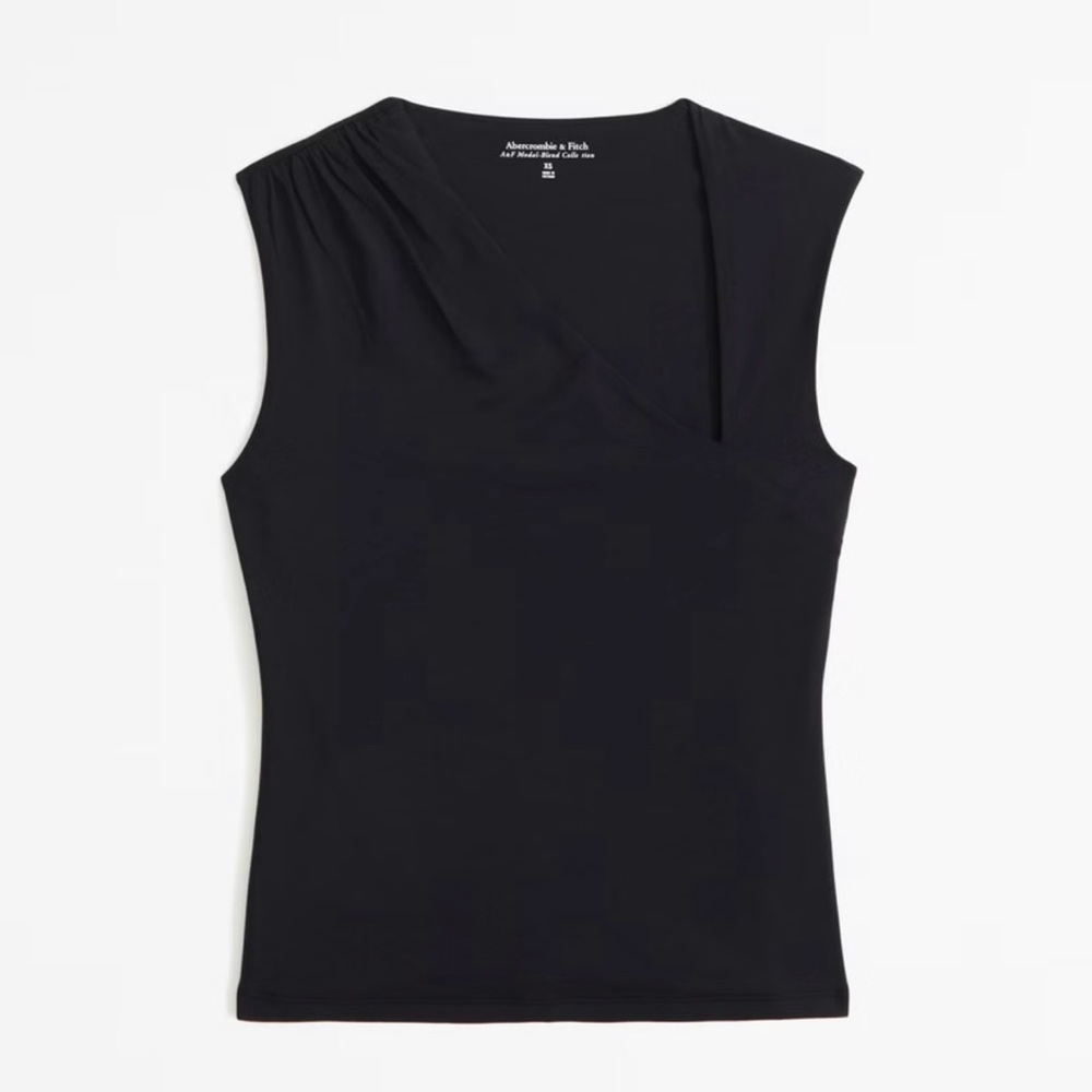 Asymmetrical Black Going Out Top